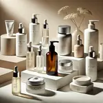 Thumb dall e 2024 11 04 12.08.41   a stylish arrangement of korean skincare products in elegant packaging  set on a clean  minimalistic background. the products include serums  toners  